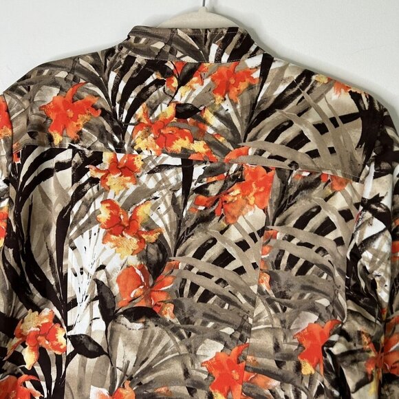 Chicos Tropical Zip Jacket Size Large 2 - Picture 8 of 9